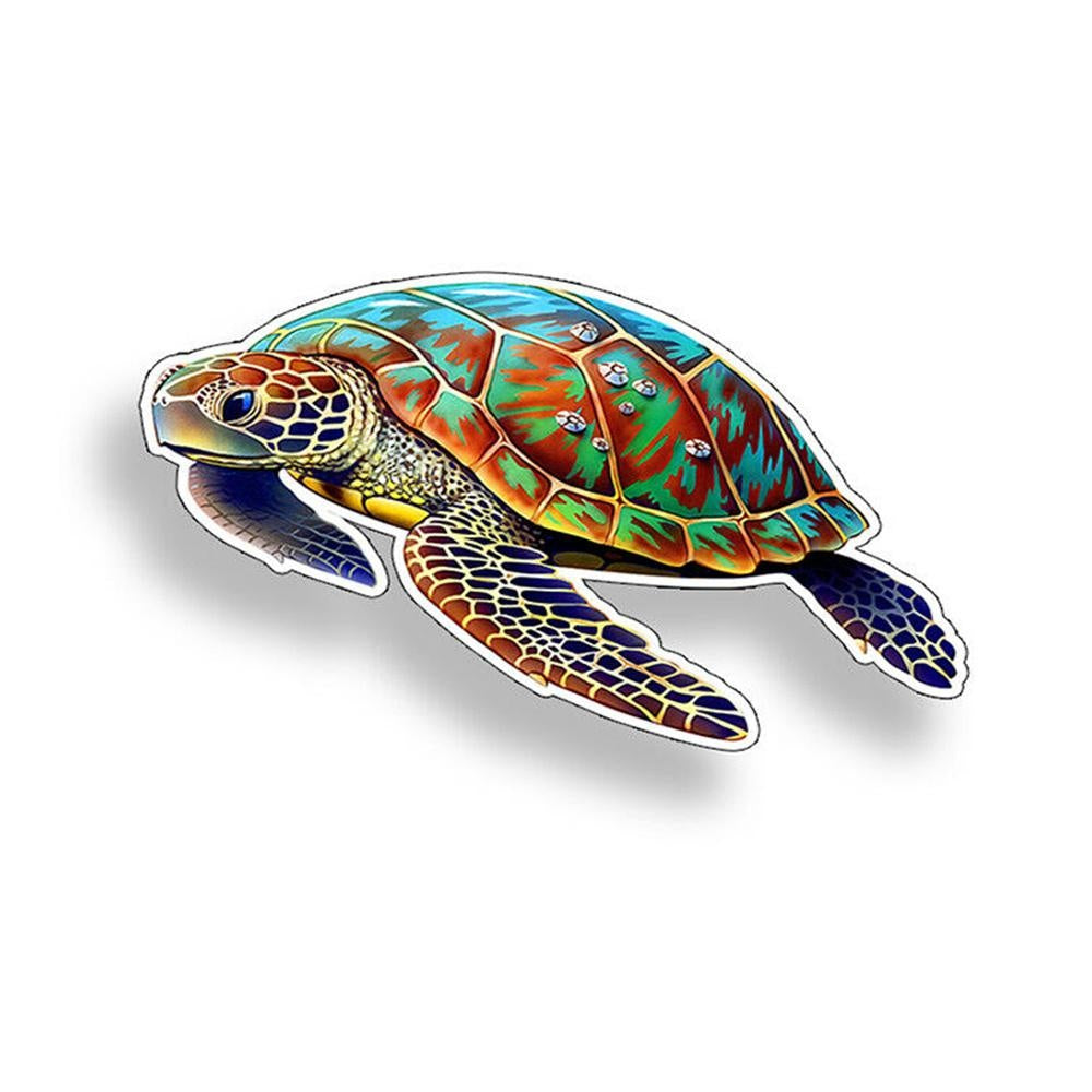 Sea Turtle Funny Vinyl Sticker Decal for Car Truck Window Bumper
