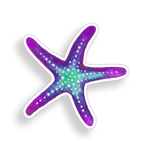Purple Blue Starfish Funny Vinyl Sticker Decal for Car Truck Window Bumper