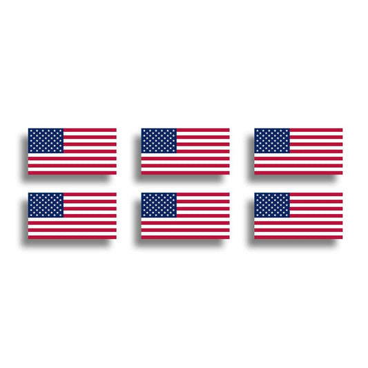 6X Mini USA Flag Funny Vinyl Sticker Decal for Car Truck Window Bumper