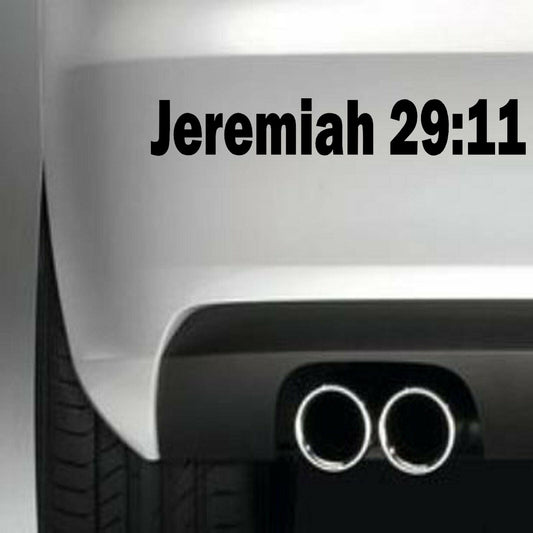 JEREMIAH 29:11 God Love Jesus Bible Funny Vinyl Sticker Decal for Car Truck Window Bumper Black