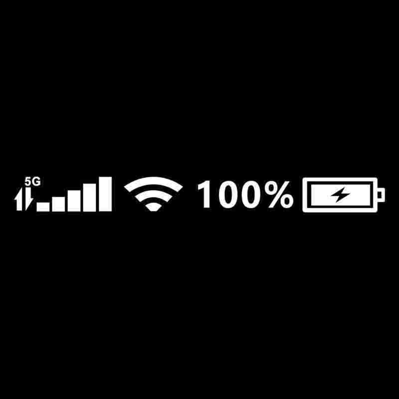 Customizable Car Stickers Vinyl Decal Mobile Phone Signal Sign Wifi 5G Car Moto Stickers Bike Decoration Decals 26x2.5cm