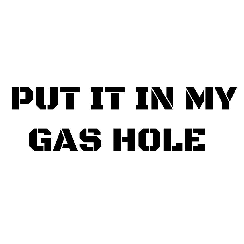 PUT IT IN MY GAS HOLE- Vinyl Decal Sticker Car Window Wall Bumper Funny
