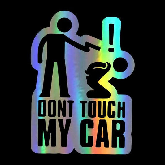 5“ Don'T Touch My Car Funny Car Stickers And Decals Cartoon Car Styling Bumper Sticker Vinyl Decal For Vehicle Door Body