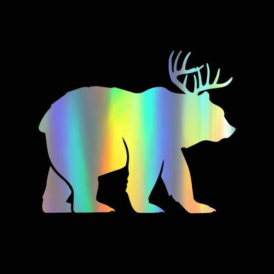 5“ Funny Car Stickers And Decals Cartoon Elk Bear Car Bumper Sticker Vinyl Decal For Auto Window Door Body Vehicle Decor