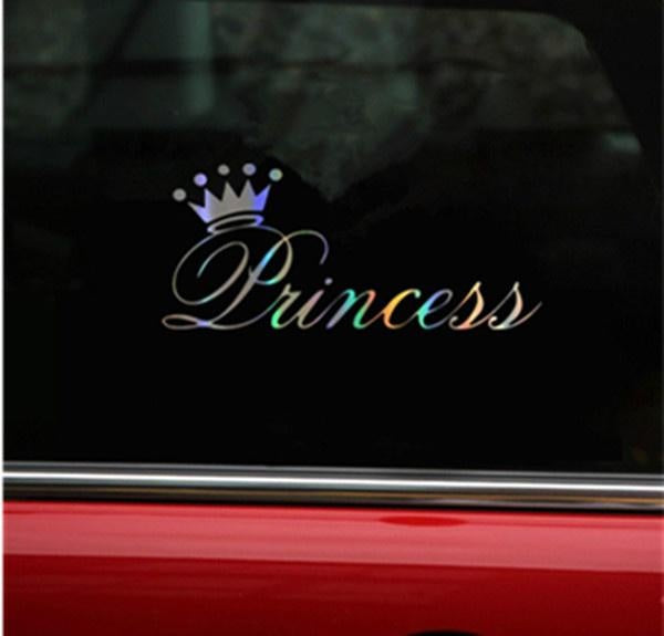 Car Sticker 3D 25*11cm Beautiful Princess Crown Sticker On Car Funny Stickers and Decals Vinyl Car Styling