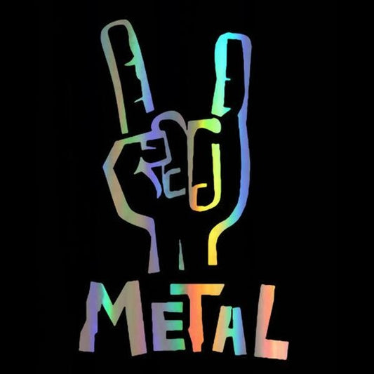 Car Sticker Vinyl 7.6*12.1cm Heavy Metal Electric Bass Guitar Rock Sticker On Car Decal Motorcycle Car Styling Auto Stickers 3D