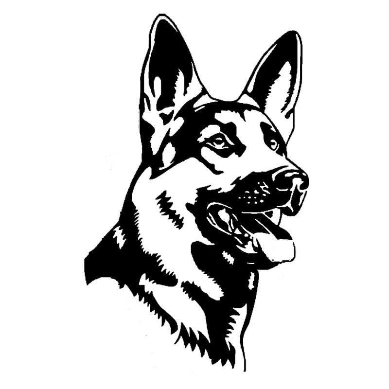 Car Sticker Vinyl 11.6*18.5CM German Shepherd Alsation Dog Stickers On Car Funny 3D Decal Motorcycle Stickers Car Styling