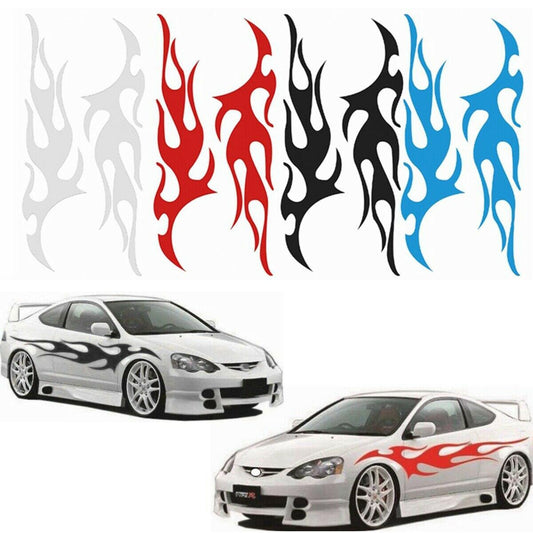 2x Universal Flame Auto Car Body Graphic Decal Large Flaming Sticker Decor
