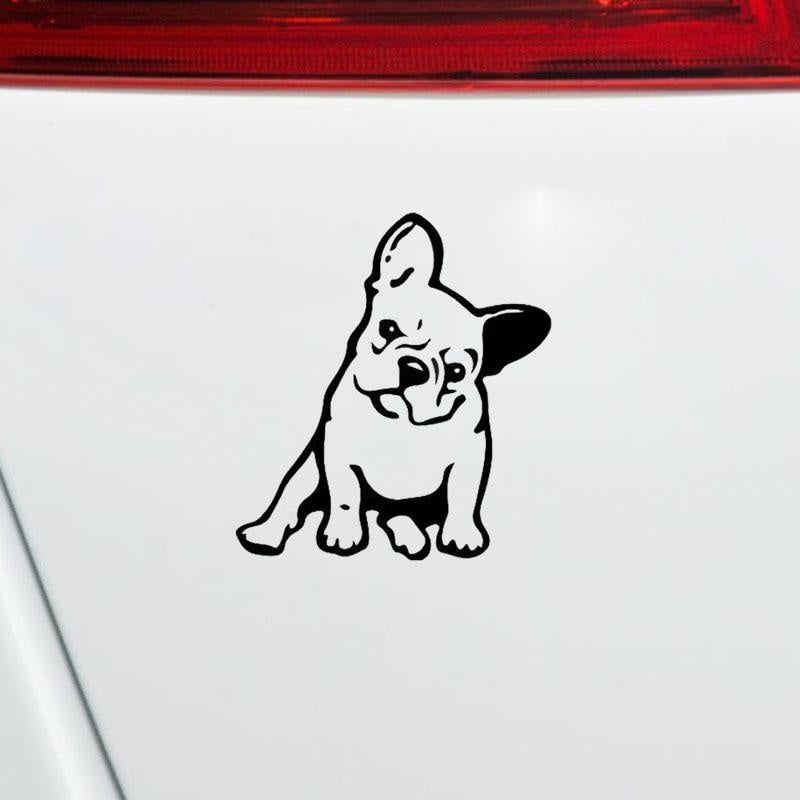 11.5*12.7CM FRENCH BULLDOG Dog Vinyl Decal Window Decoration Lovely Animal Car Sticker Black/Silver C6-1349