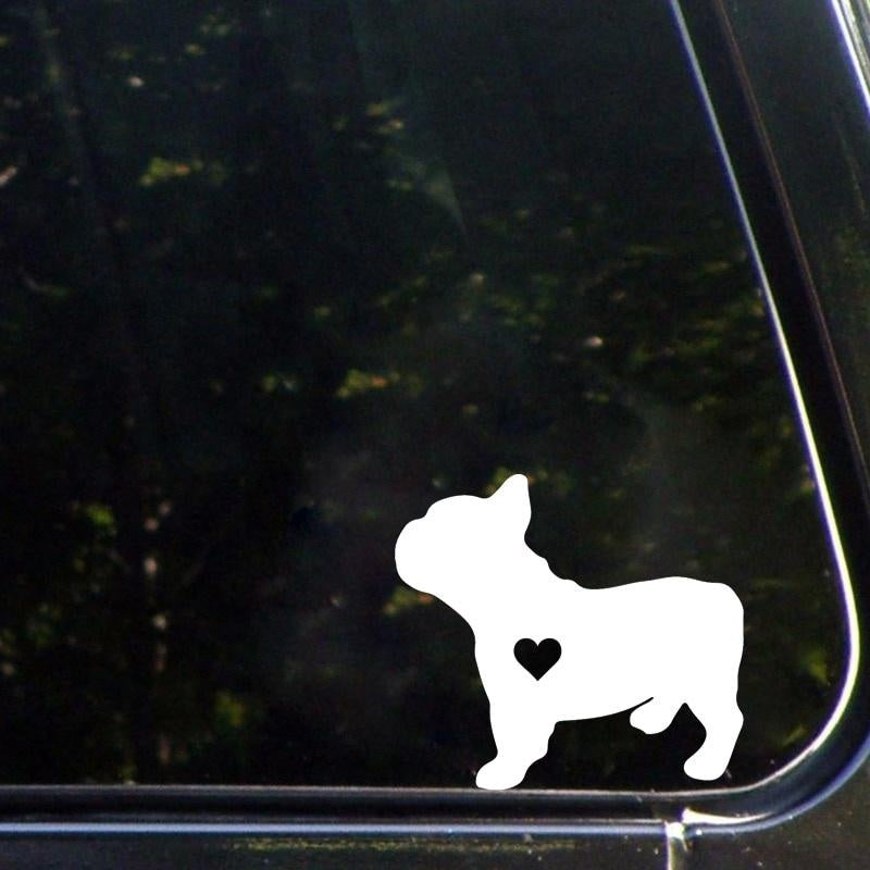 14CM*12.7CM  French Bulldog Decals Decoration Vinyl Animal Car Sticker Black/Silver C2-3169
