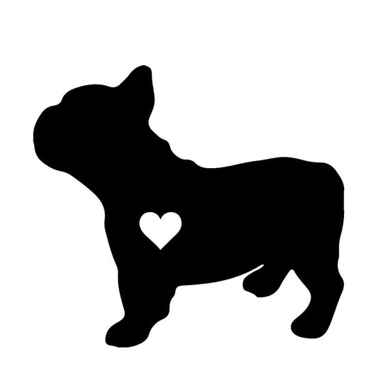 14CM*12.7CM  French Bulldog Decals Decoration Vinyl Animal Car Sticker Black/Silver C2-3169