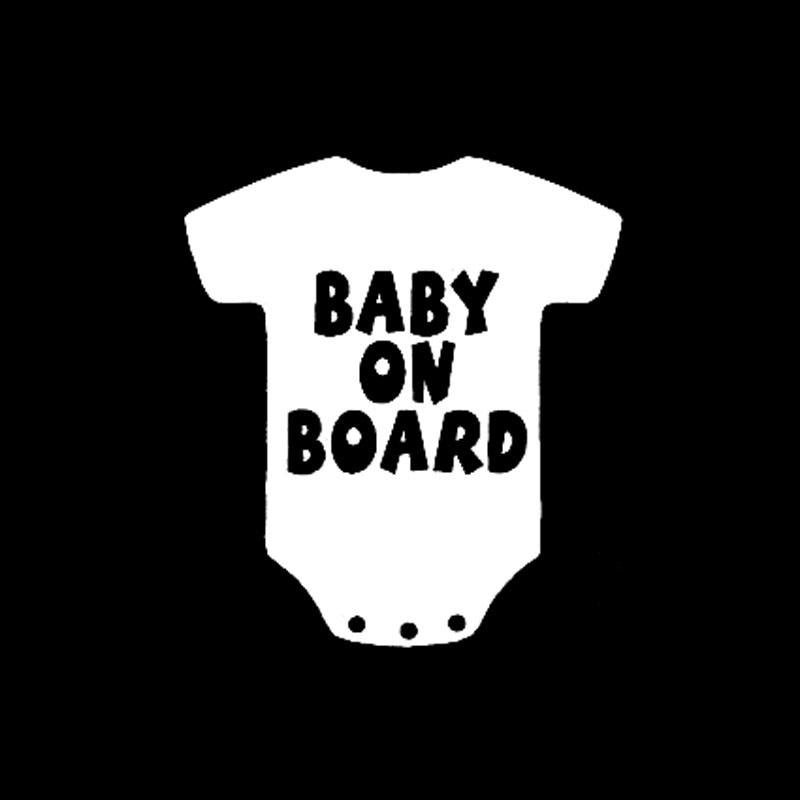13.5cm*14.9cm Baby On Board Onesie Mom Life Minivan Vinyl Decal Sticker Car Funny Black /Silver C10-00111