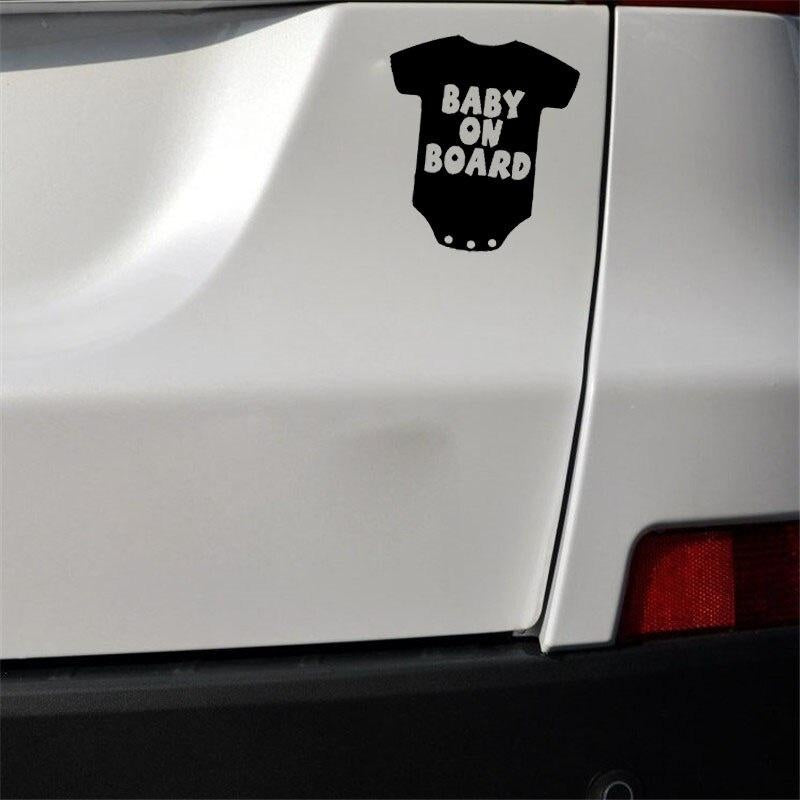 13.5cm*14.9cm Baby On Board Onesie Mom Life Minivan Vinyl Decal Sticker Car Funny Black /Silver C10-00111