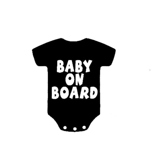 13.5cm*14.9cm Baby On Board Onesie Mom Life Minivan Vinyl Decal Sticker Car Funny Black /Silver C10-00111
