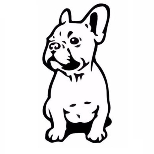 7.5*15.2CM FRENCH BULLDOG Dog Pet Breed Vinyl Decal Funny Animal Car Sticker Black/Silver C6-1350