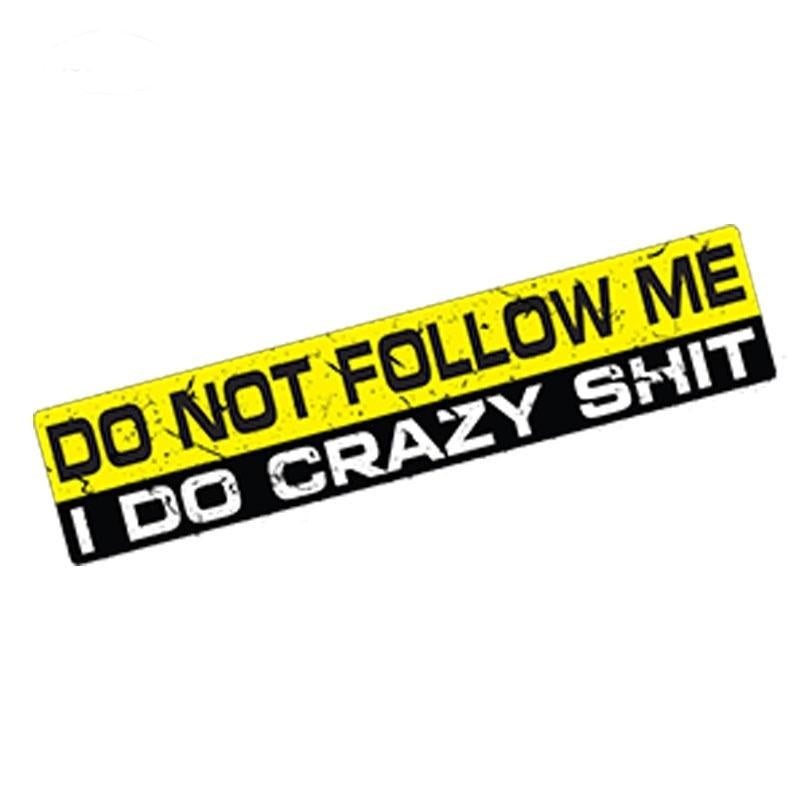 Car Styling Do Not Follow Me Decal Car Sticker Vinyl Funny Dumper  SUV Waterproof Accessories 15*3cm