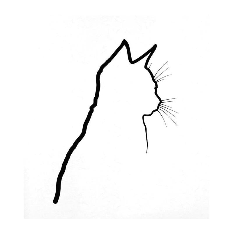 10CM*13.2CM Decal Shadow Cat Kitten Animal Pet Vinyl Car Sticker Black Silver C10-02363