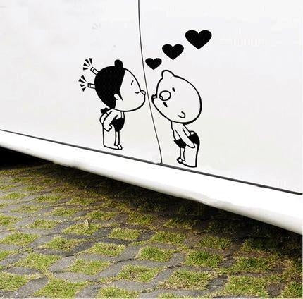 Car Cartoon Small Broken Child Car Stickers Cover Scratch Decorative Personality Funny Modified Car Door Sticker Body Pull Flower Stickers Car Stickers