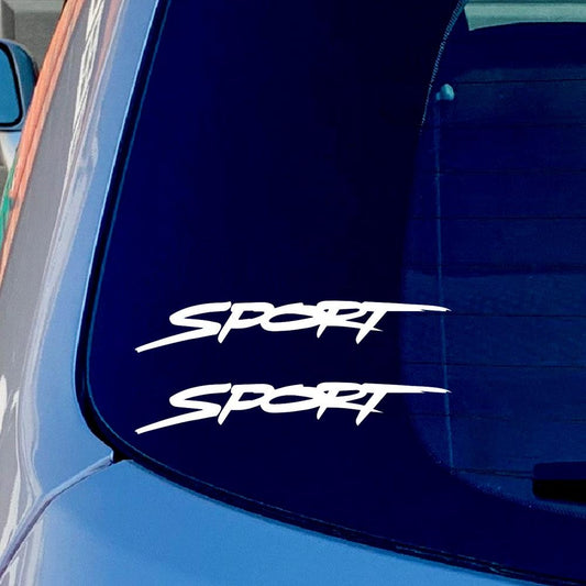2X Sport Text Font Die Cut Funny Vinyl Sticker Decal for Car Truck Window Bumper White