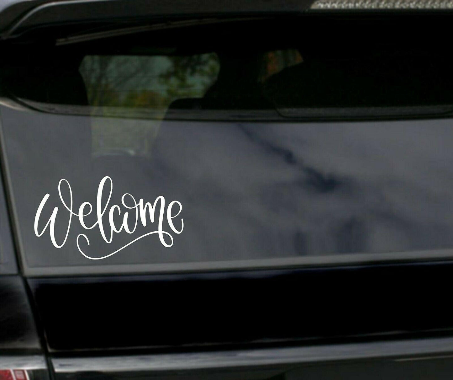 WELCOME Vinyl Sticker Decal for Car Truck Window Bumper White