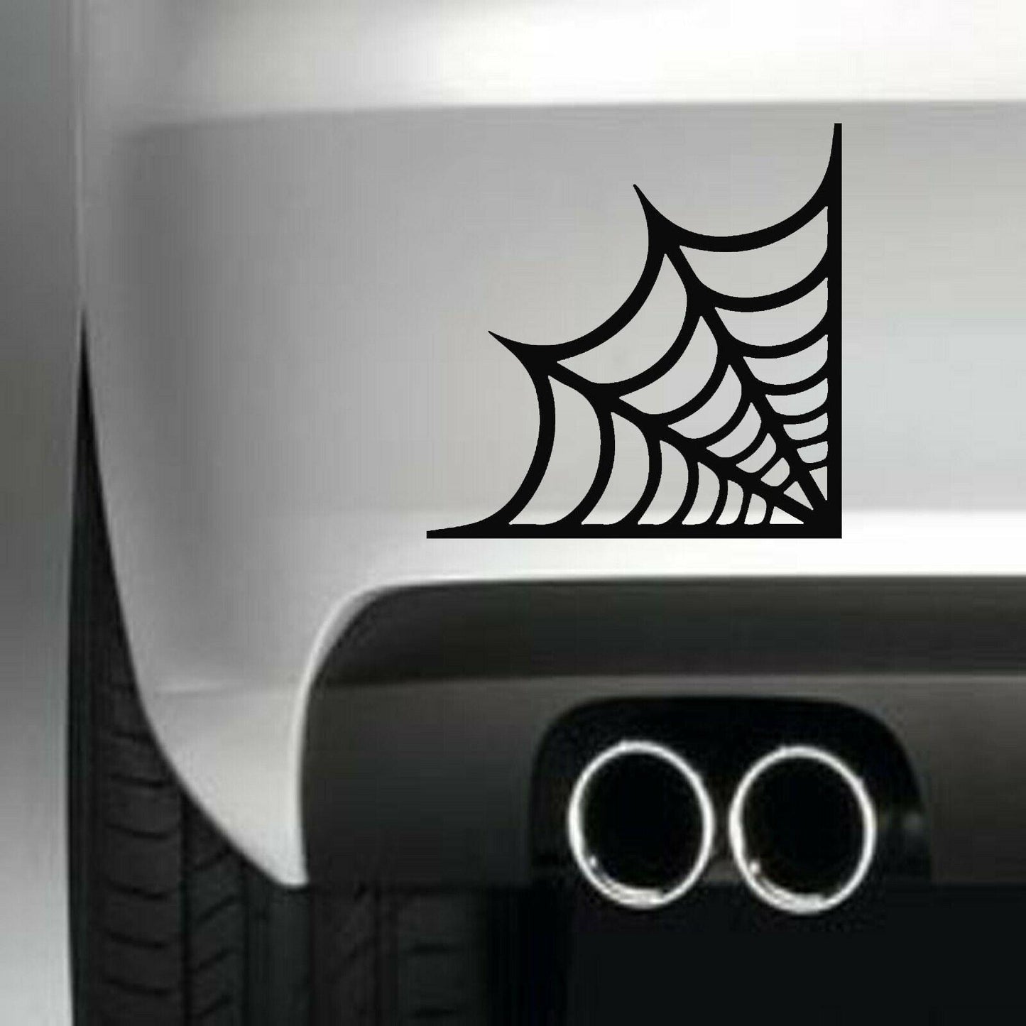 Spider web Corner cobweb halloween Diecut Funny Vinyl Sticker Decal for Car Truck Window Bumper Black