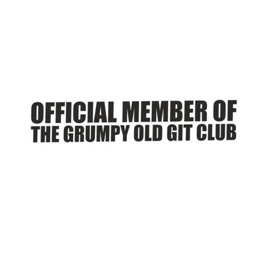 Official Member Off The Grumpy Old Git Club Funny Vinyl Sticker Decal for Car Truck Window Bumper Black