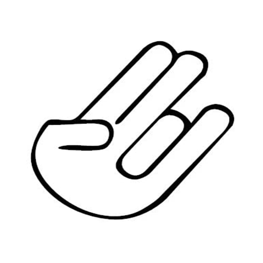 Shocker Hand Funny Vinyl Sticker Decal for Car Truck Window Bumper Black