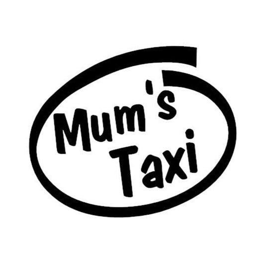 Mum's Taxi Funny Vinyl Sticker Decal for Car Truck Window Bumper Black