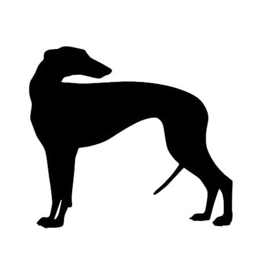 Greyhound Funny Vinyl Sticker Decal for Car Truck Window Bumper Black