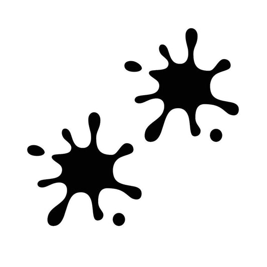 2Pcs Paintball Splat Symbol Funny Vinyl Sticker Decal for Car Truck Window Bumper Black