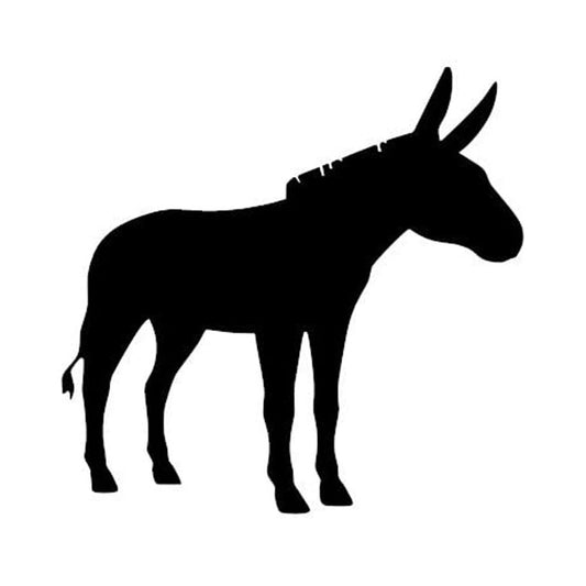 Donkey Funny Vinyl Sticker Decal for Car Truck Window Bumper Black