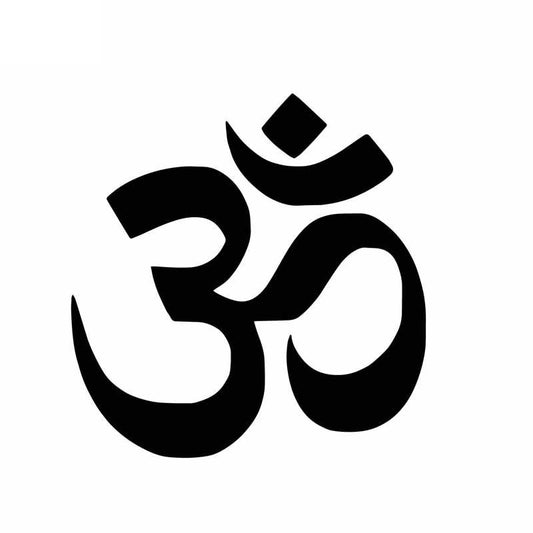 14.8CM*15.1CM Namaste OM Buddha Hindu Yoga Symbol Car Sticker Simple Delicate Vinyl Decal Black/Silver C27-0147