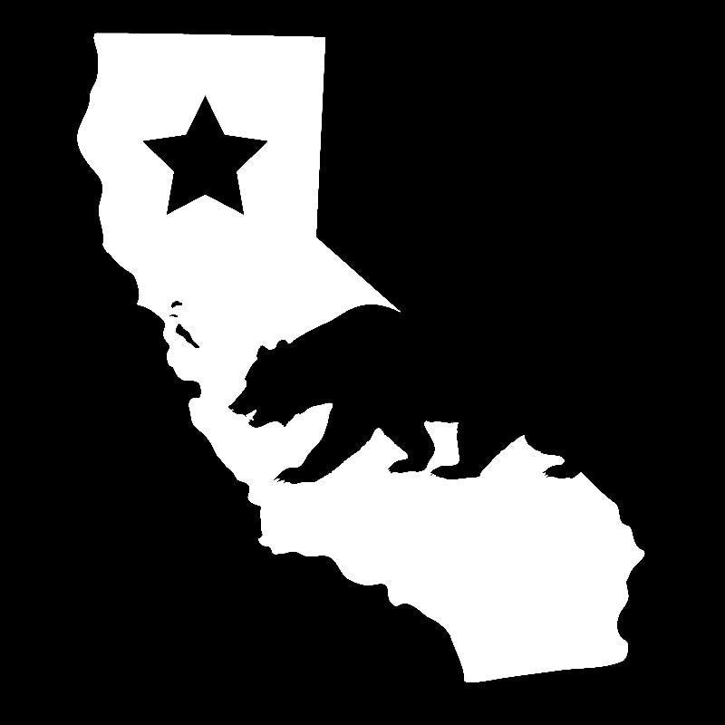 12.2CM*13.9CM A California Bear With Star Vinyl Decal Car Sticker Black/Silver C3-0701