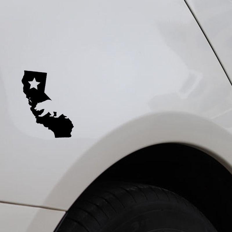 12.2CM*13.9CM A California Bear With Star Vinyl Decal Car Sticker Black/Silver C3-0701