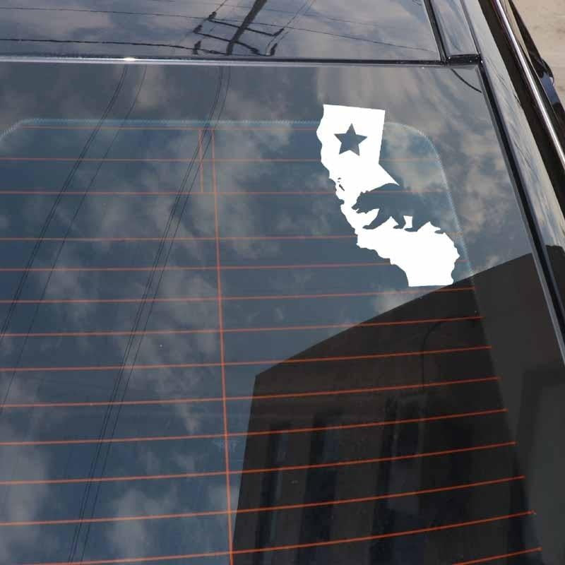12.2CM*13.9CM A California Bear With Star Vinyl Decal Car Sticker Black/Silver C3-0701