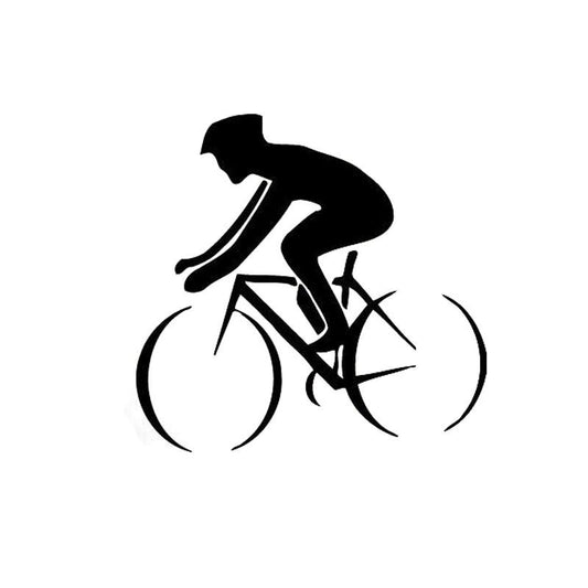 10.8CM*10.4CM Life Is Like Riding a Bicycle Car Sticker Vinyl Black/Silver S9-0222