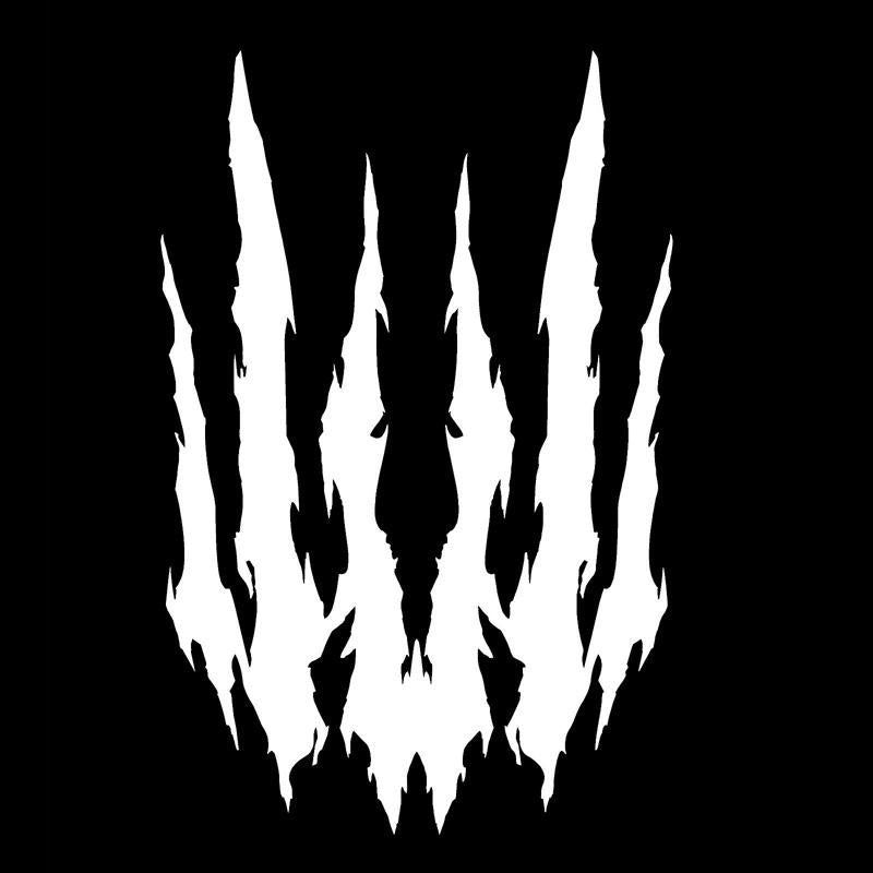 11cm*16.8cm Monster Animal Scratch Claw Marks Car Auto Vinyl Decal Graphic Car Sticker Black/Silver S6-3216