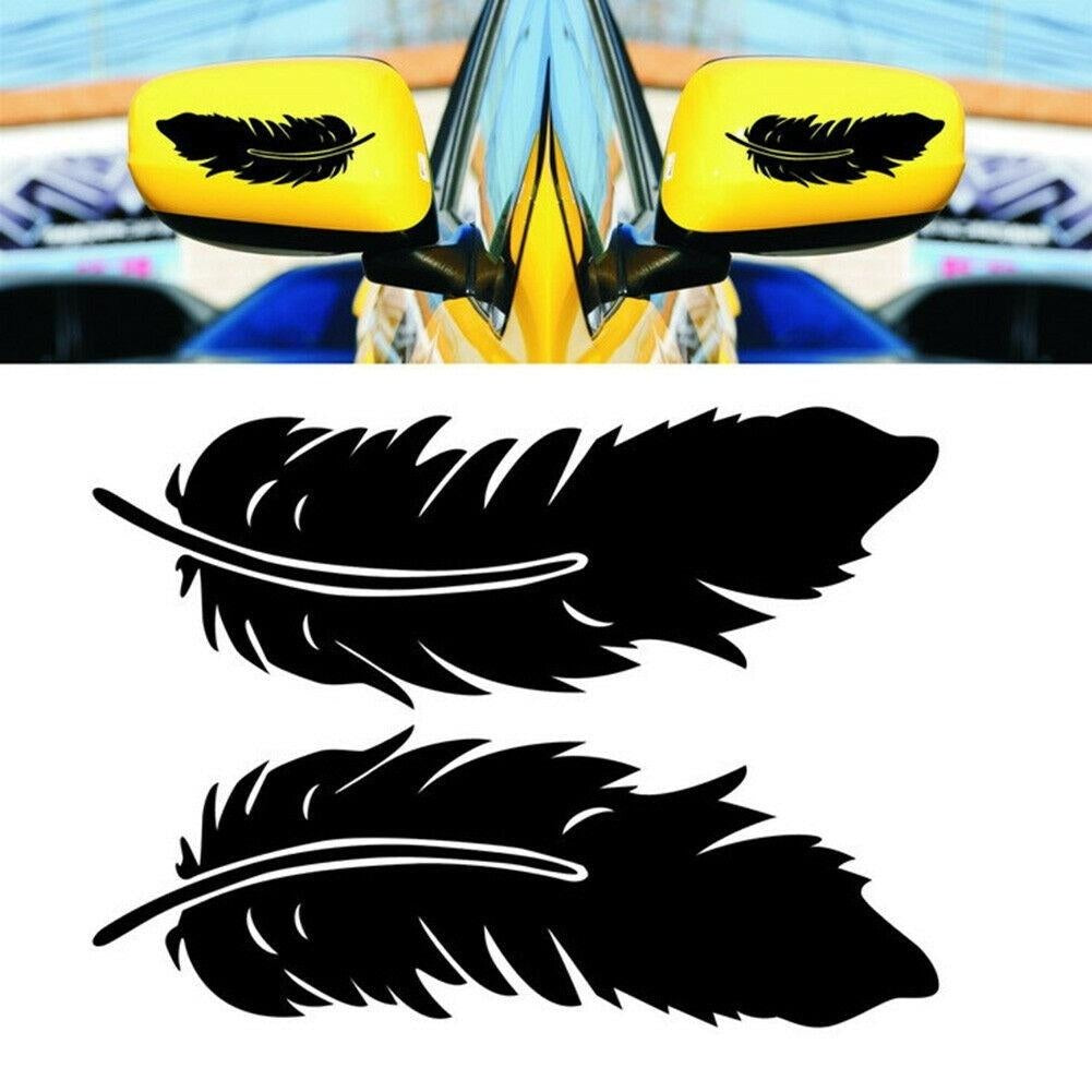 New Fashion Car Styling Headlight Sticker Bumper Rearview Feather Decal