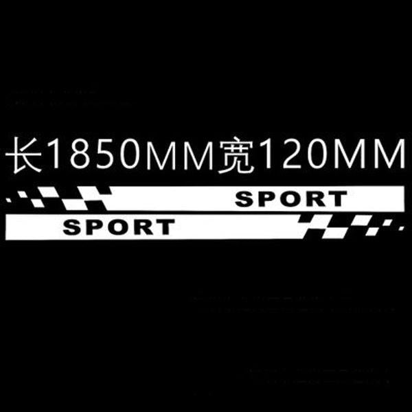SPORT Sports Tide  Car Personality Sticker Side Skirt Pull Flower Scratch Block Plaid Applique Car Van SUV Car Sticker Bumper Decal