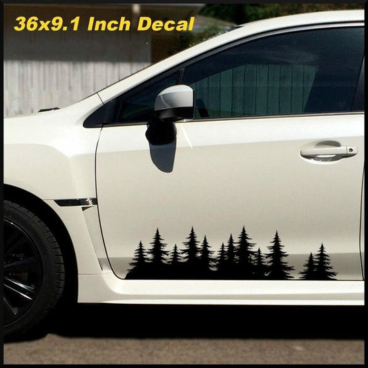 2018 NEW Vinyl Tree Forest Graphic set Custom Door Stickers Car Truck RV woods decal JDM