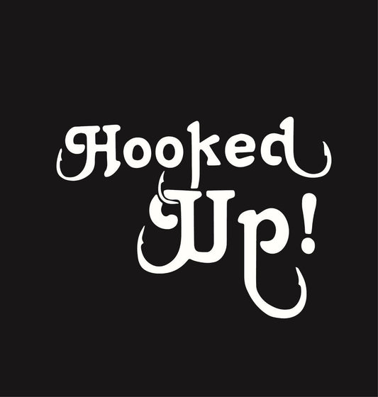 Hot Hooked Up Fish Trout Red Fish Snook Bait Rod Car Decal Window Sticker Vinyl