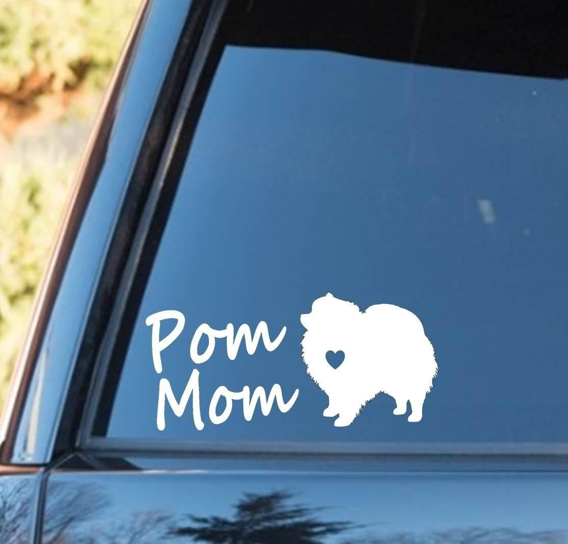 Hot Pom Mom Dog Decal Sticker