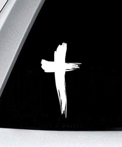 Cross Handdrawn Jesus Christian Car Phone Helmet Car Sticker Decal