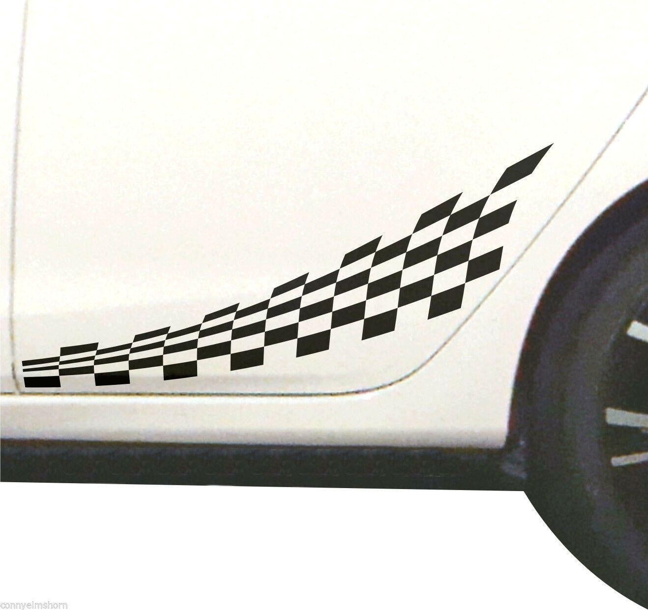 Racing CAR TATTOO Karierte Flagge Auto Aufkleber Aufkleber Auto LKW SUV
