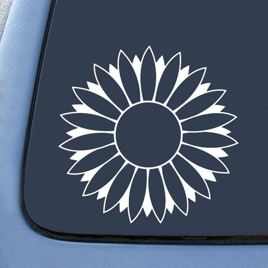 High-quality    Flower Sunflower White Sticker Decal Notebook Car Laptop