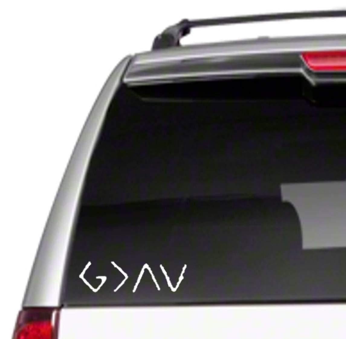 High-quality God is Greater than Highs & Lows 6" Car Vinyl Sticker Decal religious I love Jesus is great good saved faith trust hope foundation surrender *D2*