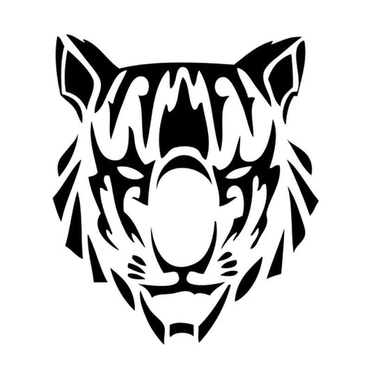 Hot 1PCS 11cm*12.8cm Tiger Head Personality Vinyl Car Sticker Car-Styling Decal