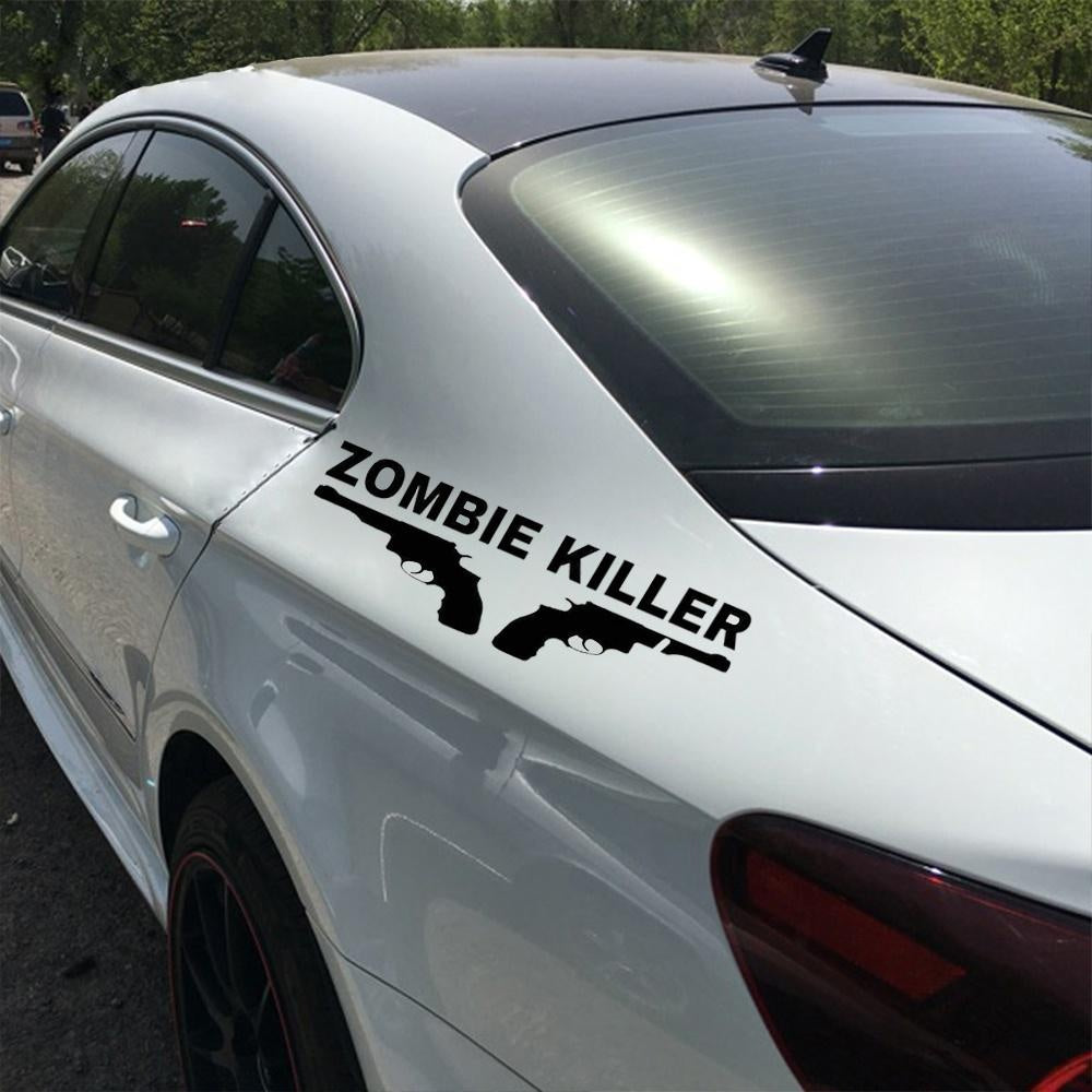 High-quality 1PCS 20CM*6.2CM Zombie Killer Sticker Decal JDM Drift Hoon Car Ute Car Stickers Car Styling Accessories Black