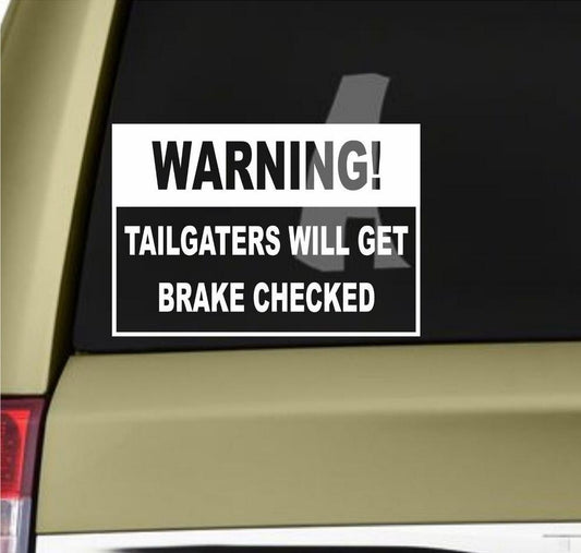 New Hot Funny Warning to Tailgater Bumper Sticker Vinyl Decal for Car Truck Suv Window