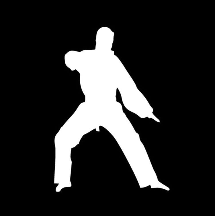 New Fashion  10.5*15CM China Kung Fu Karate Car Sticker Fighting Lovers Car Stickers And Decals Window Decoration C2-0063
